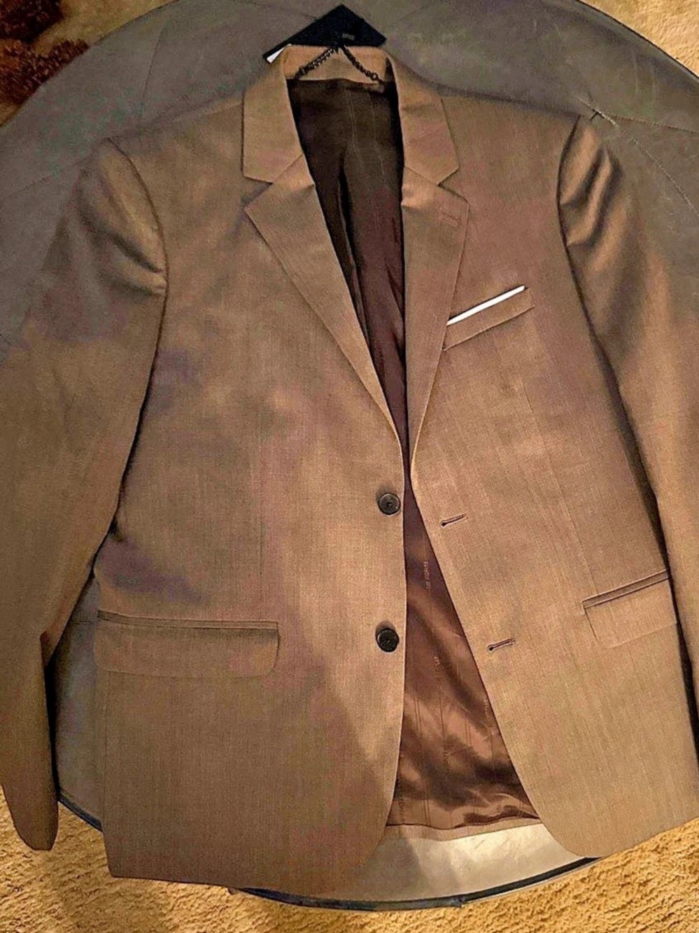 Unisex The Kooples Brown Wool Blazer Size 46 NWT